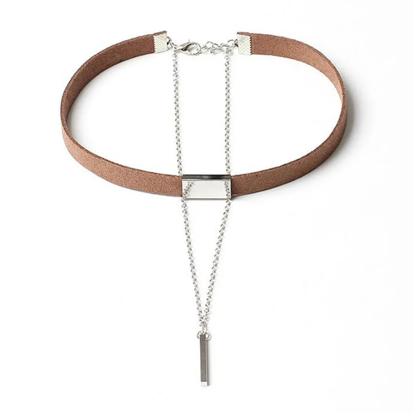 Gold Bar  Choker Necklace