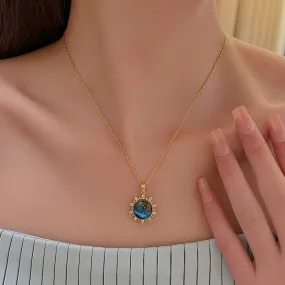 Gold Color Gentle Romantic Moonlight Interstellar Necklace Earrings For Women