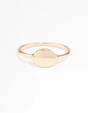 Gold Rounded Metal Ring