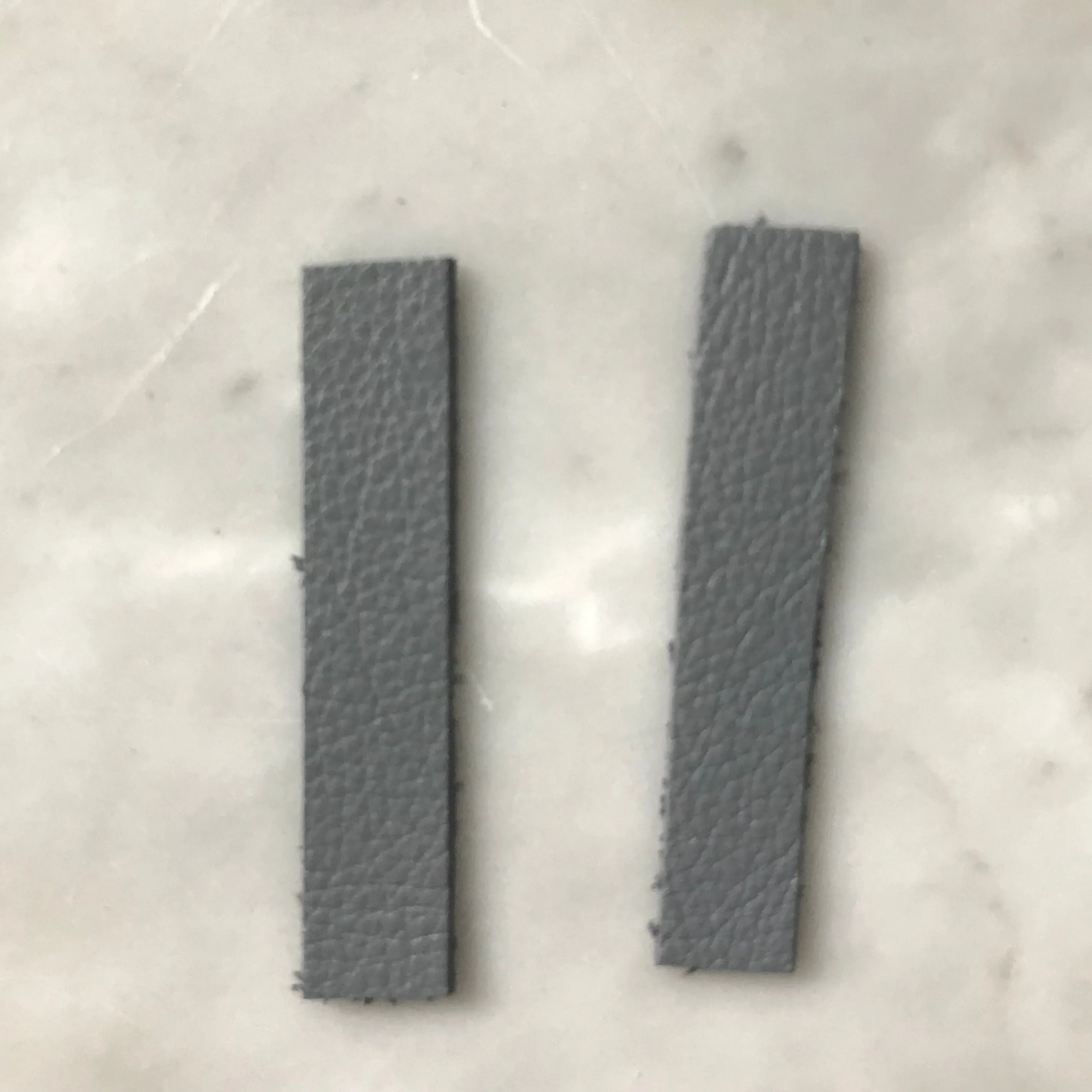 Graceful Deep Gray Leather Earrings