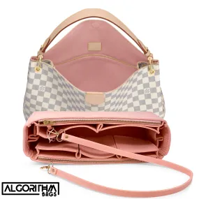 Graceful MM PM LV Purse Organizer Insert, Rose Ballerine, 3mm Felt, Shaper/Liner/Protector, Only @AlgorithmBags® for Louis Vuitton