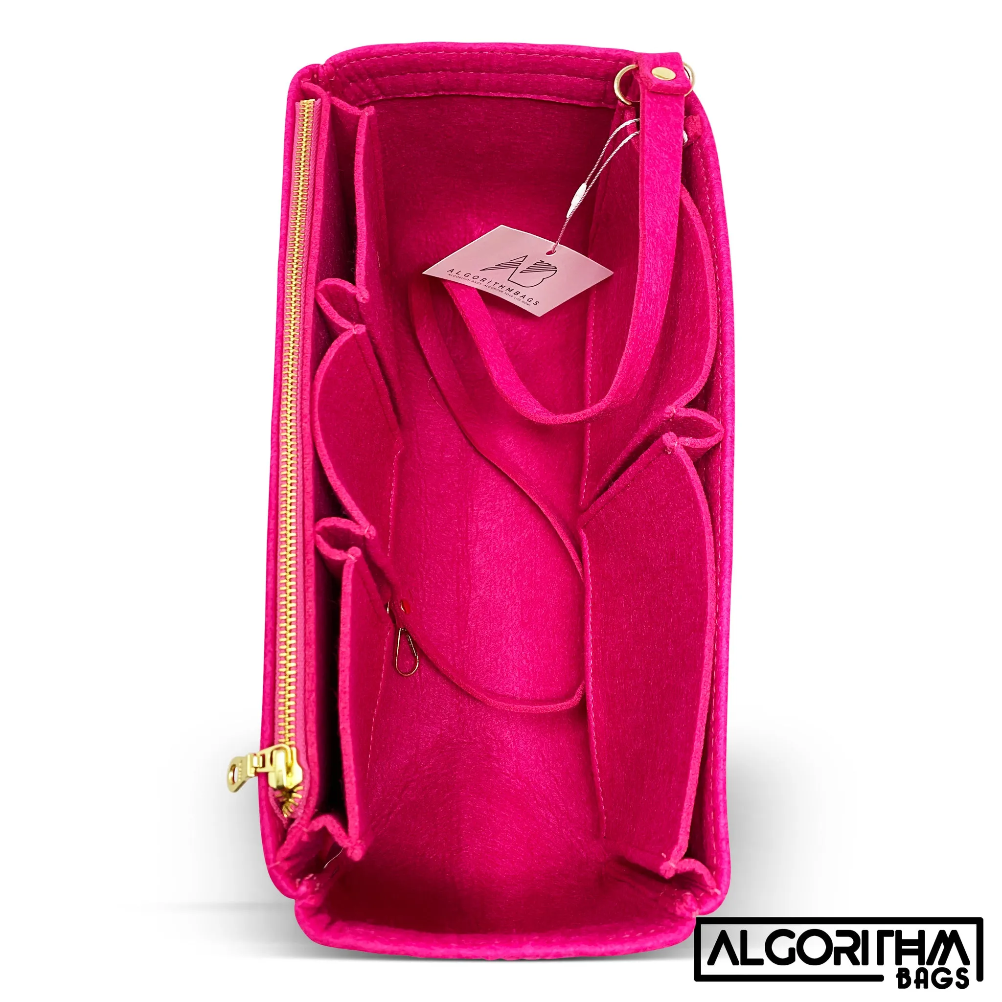 Graceful PM LV Purse Organizer Insert, 3mm Felt, Pivoine Fuchsia Shaper/Liner/Protector, Only @AlgorithmBags® for Louis Vuitton