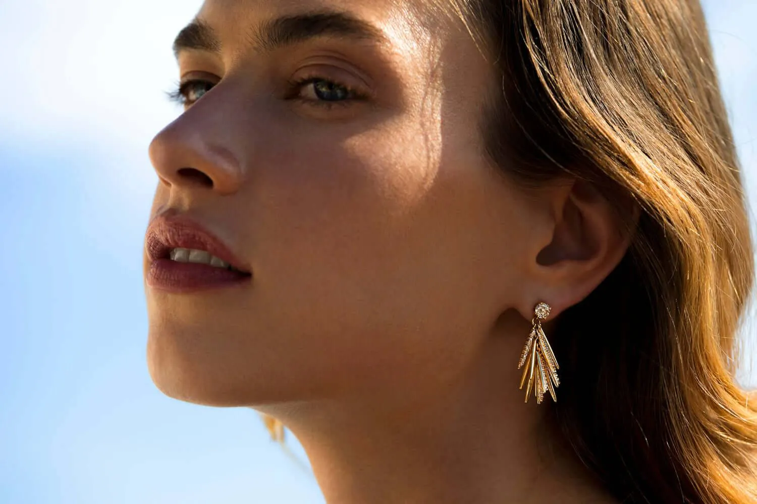 Grass Mini Bunch Drop Earrings