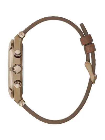 Guess GW0262G3 Continental Brown Leather Strap Unisex Watches