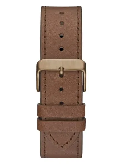 Guess GW0262G3 Continental Brown Leather Strap Unisex Watches