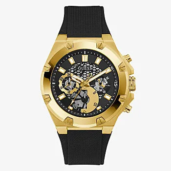 Guess GW0334G2 Black Silicone Strap Men Watches