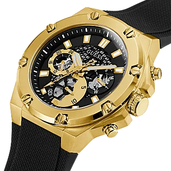 Guess GW0334G2 Black Silicone Strap Men Watches