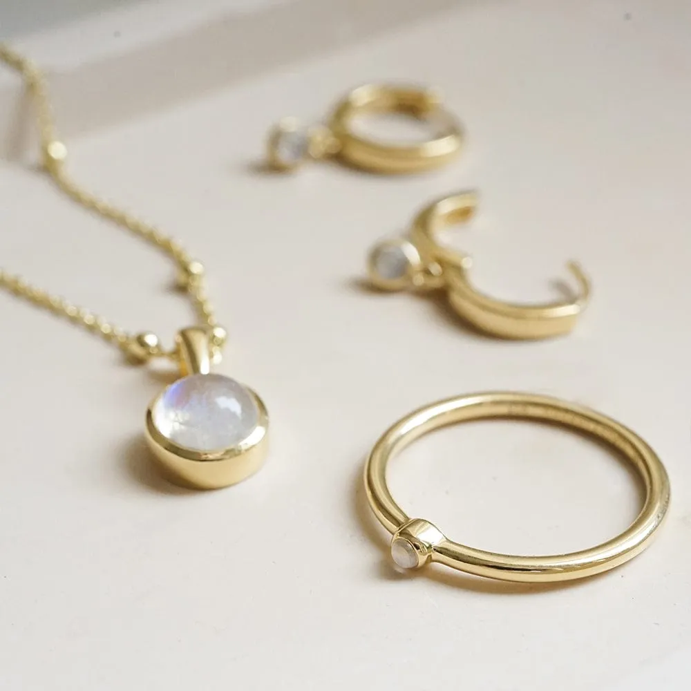 Healing Stone Ring 18ct Gold Plate