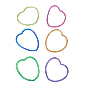 Heart Bracelet - Assorted Colors (Pack of 6)