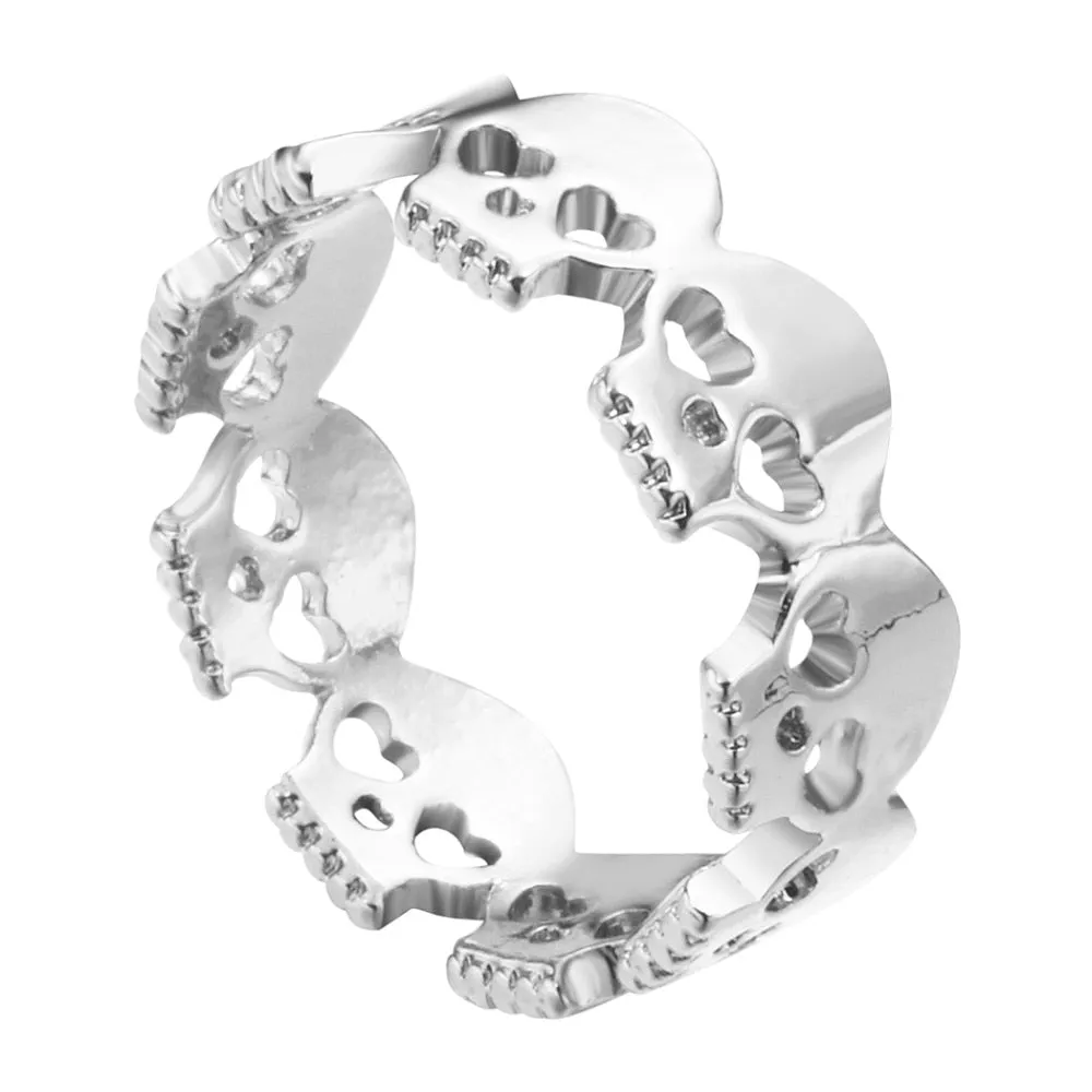 Heart Skull Rings for Women Skeleton Ring Boho Wrap Rings Women