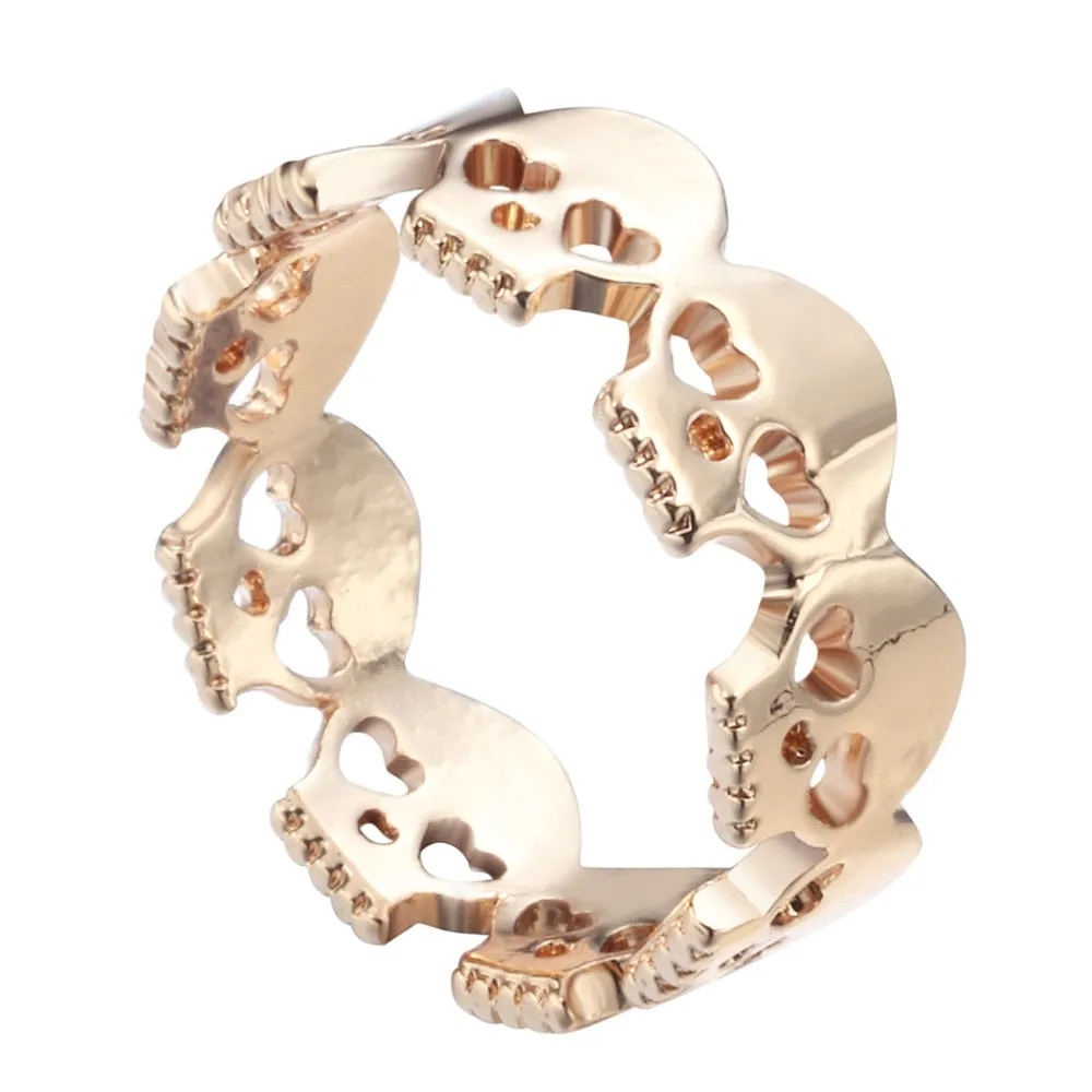 Heart Skull Rings for Women Skeleton Ring Boho Wrap Rings Women