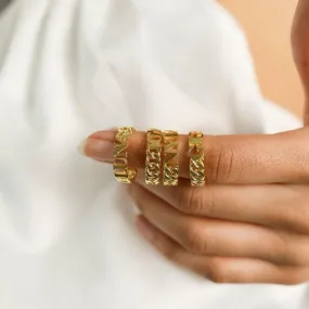 Initial Ring - Monogram Rings, Letter Rings, Alphabet Ring by Cushy Pups