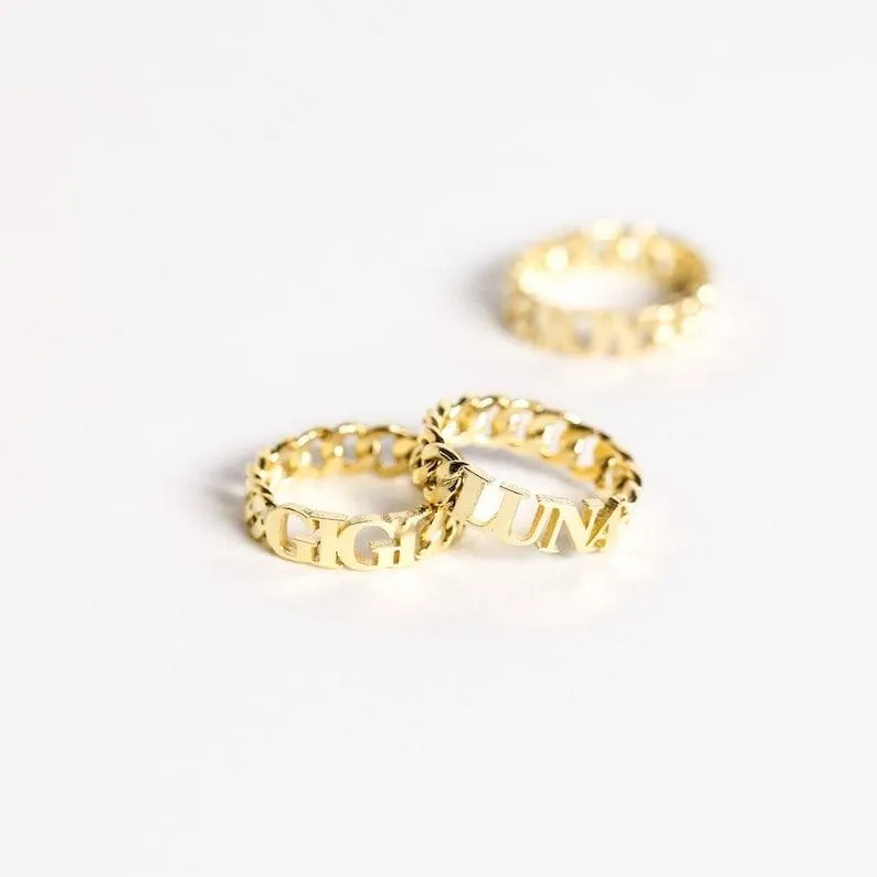Initial Ring - Monogram Rings, Letter Rings, Alphabet Ring by Cushy Pups