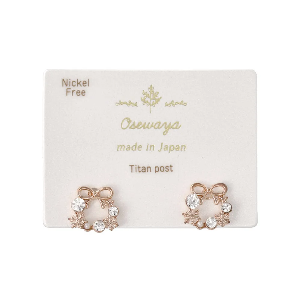 Jeweled Wreath Stud Earrings