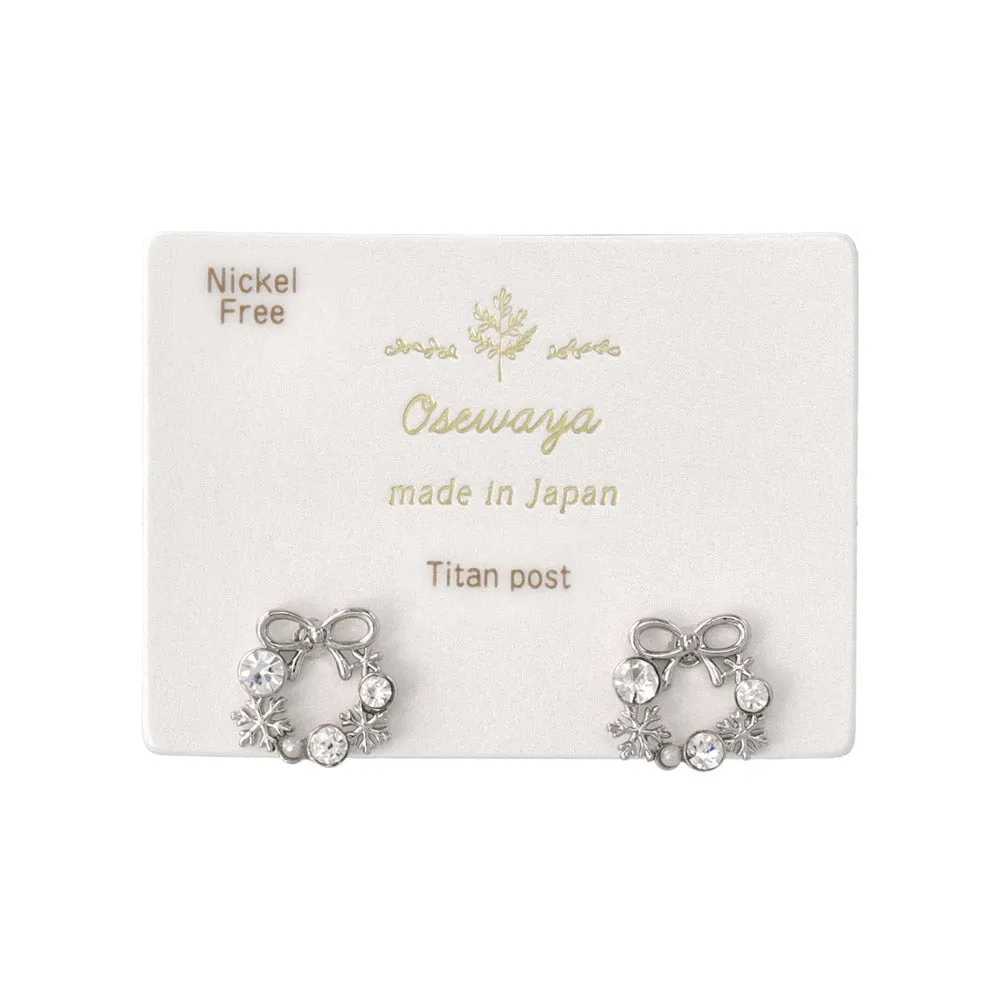 Jeweled Wreath Stud Earrings
