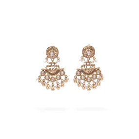 Kalyani Kundan Earrings in White