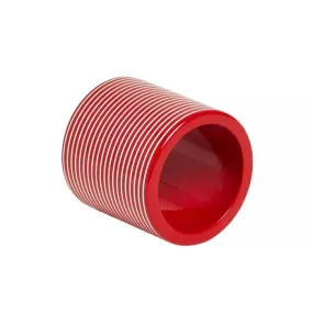Lacquer Stripe Napkin Ring Red & White Stripes Set of 2