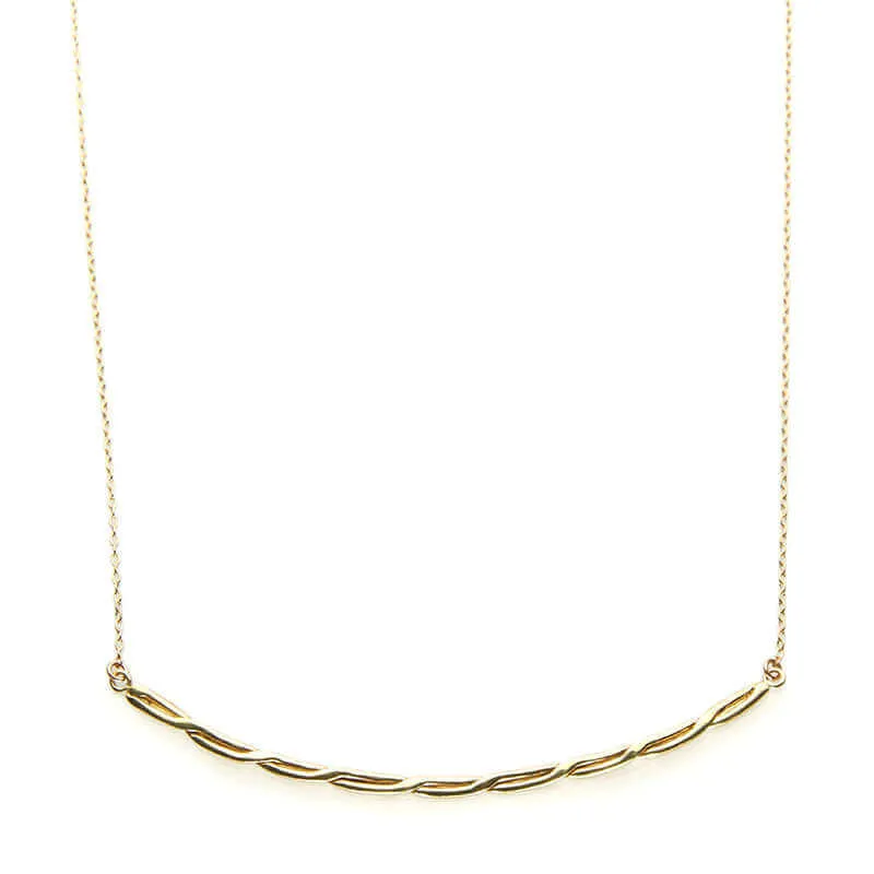 LAURA TWIST BAR PENDANT NECKLACE