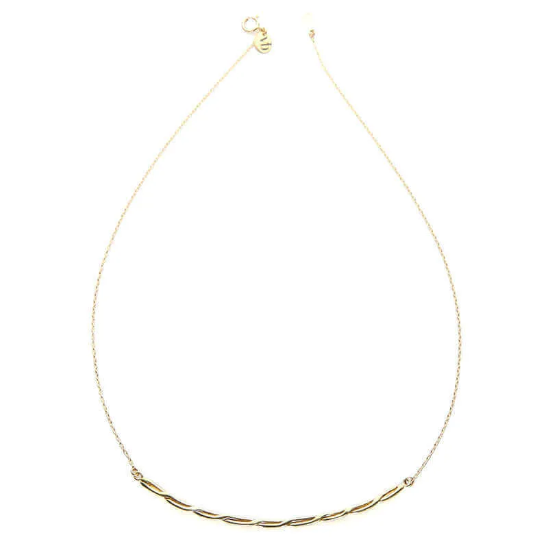 LAURA TWIST BAR PENDANT NECKLACE