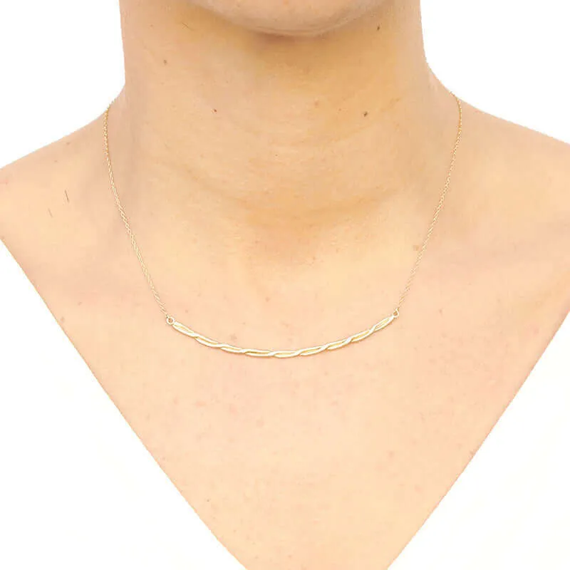 LAURA TWIST BAR PENDANT NECKLACE