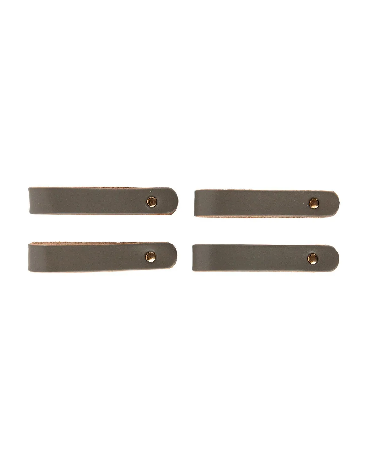Leather & Brass Napkin Rings (Set of 4)