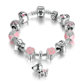 Lovely Dog Charms Bracelets