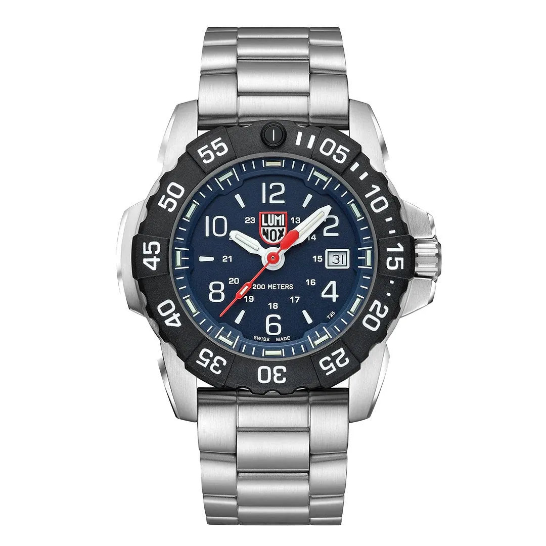 Luminox Navy Seal 45mm Swiss Made Watch | 20ATM | Cobalt Dial Steel Band