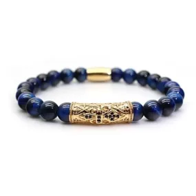 Macrame Blue Onyx Beaded Bracelets