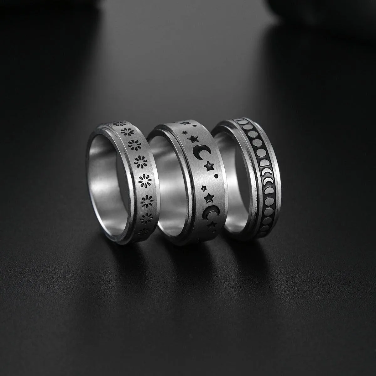 Mandujour Titanium Steel Rings