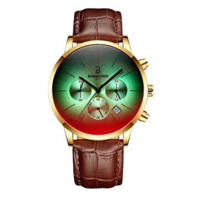 Men Military Style Stainless Steel Bright Coloured Glass Watches
