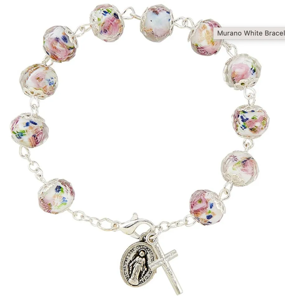 Murano White Bracelet