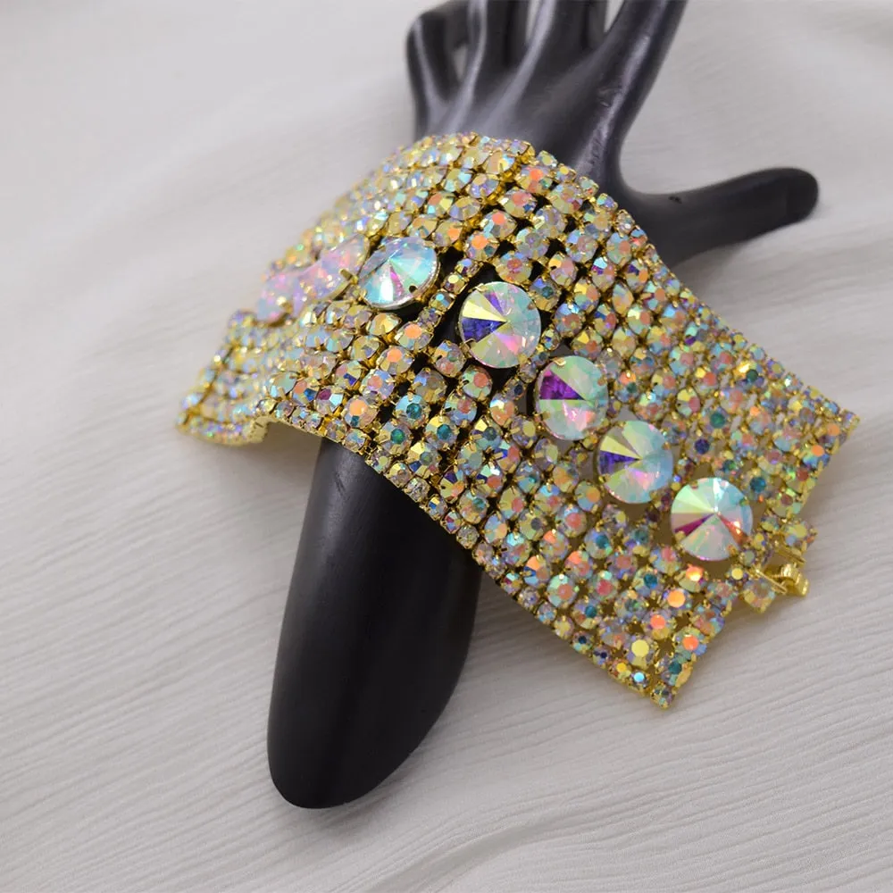 Mystery AB Color Width Bangle Bracelet for Man or Women
