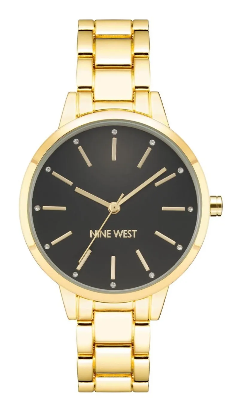 Nine West Black Dial Analog Watch For -  Ladies NW-2098BKGB