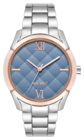 Nine West Blue Dial Analog Watch For -  Ladies NW-2911GYRT