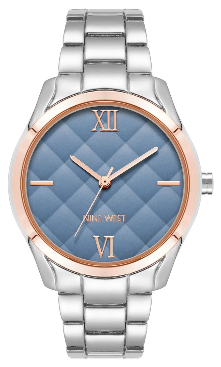 Nine West Blue Dial Analog Watch For -  Ladies NW-2911GYRT