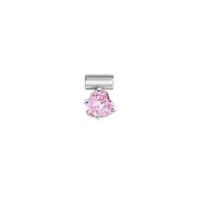 Nomination SeiMia Charm, Heart, Pink Cubic Zirconia, Silver