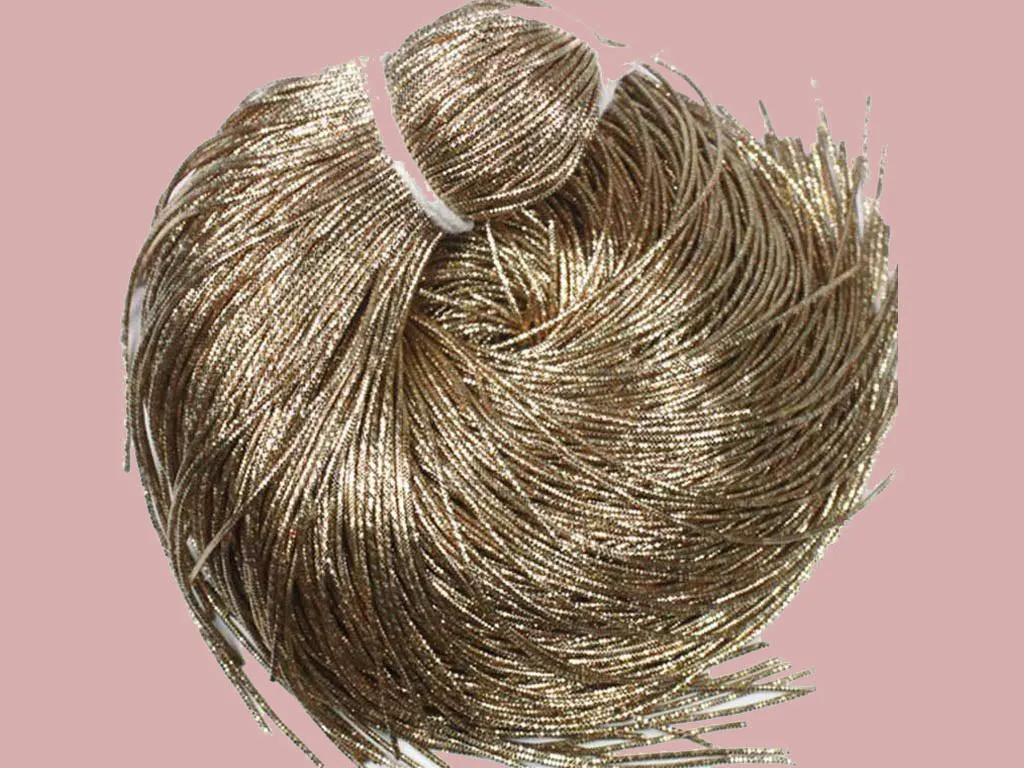 Pale Rose Golden Nakshi / Bullion Wire (Wholesale)