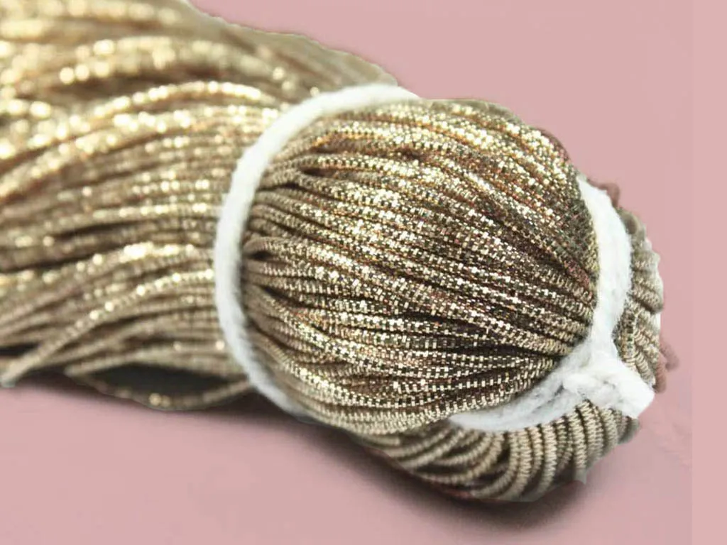 Pale Rose Golden Nakshi / Bullion Wire (Wholesale)
