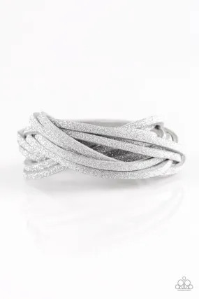 Paparazzi Bracelet ~ Shameless Shimmer - Silver