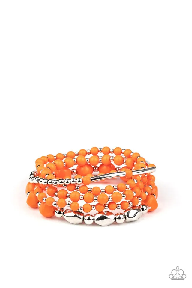 Paparazzi Bracelet ~ Vibrantly Vintage - Orange