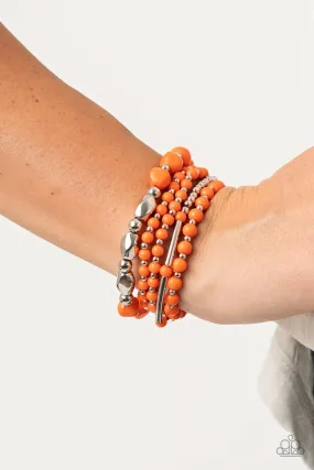 Paparazzi Bracelet ~ Vibrantly Vintage - Orange