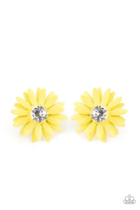 Paparazzi Earring ~ Sunshiny DAIS-y - Yellow