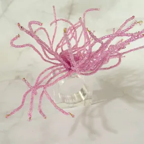 Pink  Beaded Napkin Rings (set of 4)