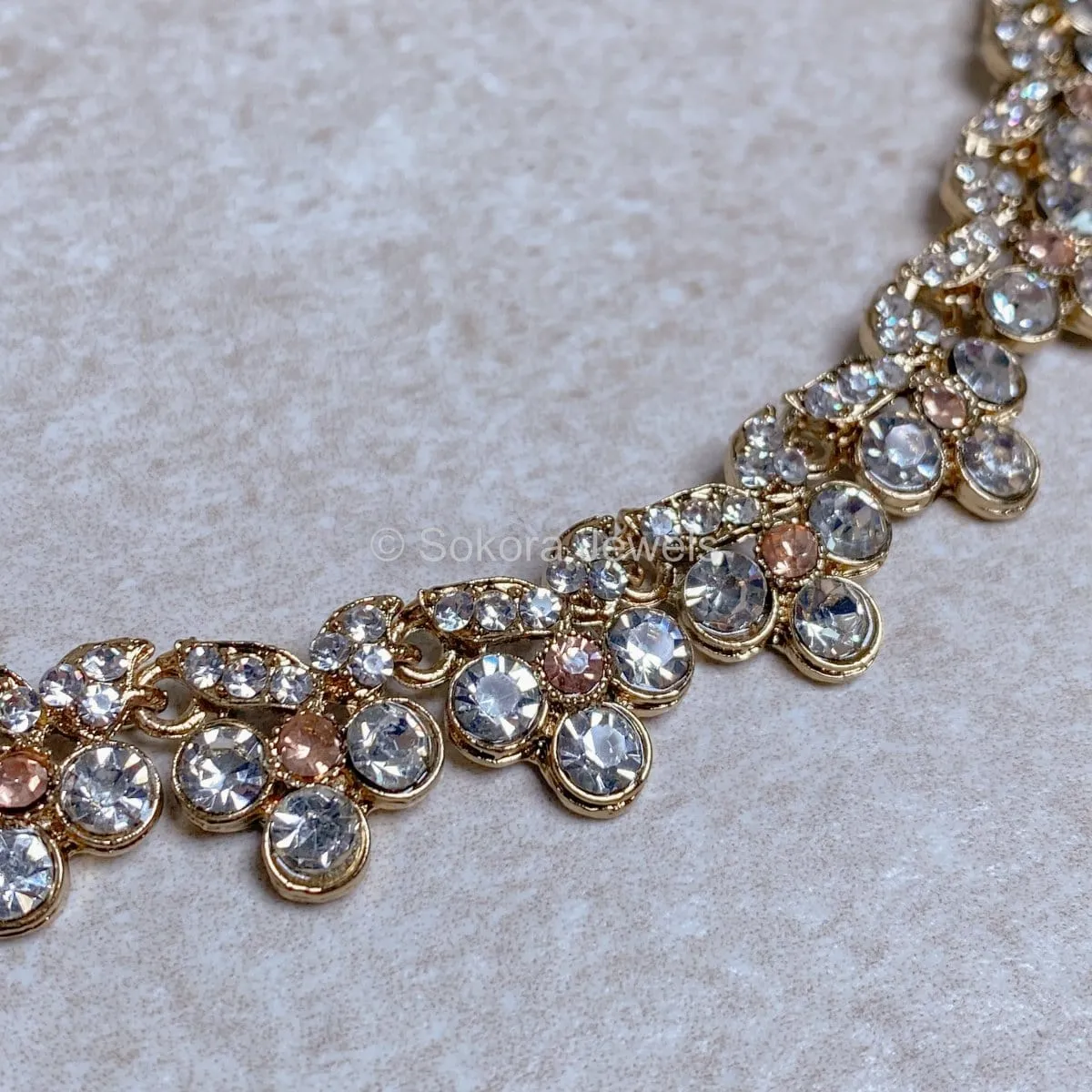 Prabhjot Necklace set - Peach