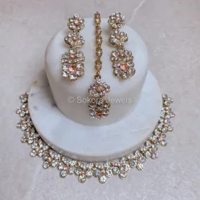 Prabhjot Necklace set - Peach