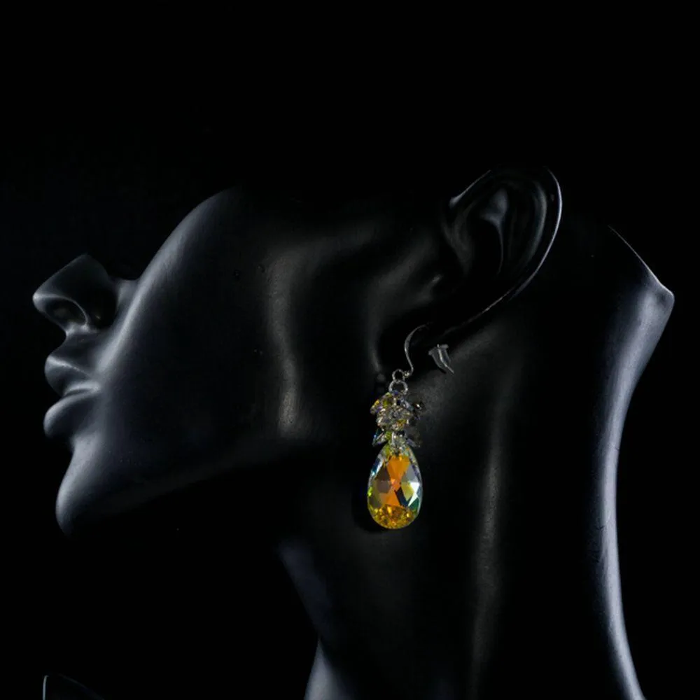 Rhinestone Crystal Water Drop Earrings