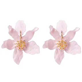 Romantic Pink Flower earrings