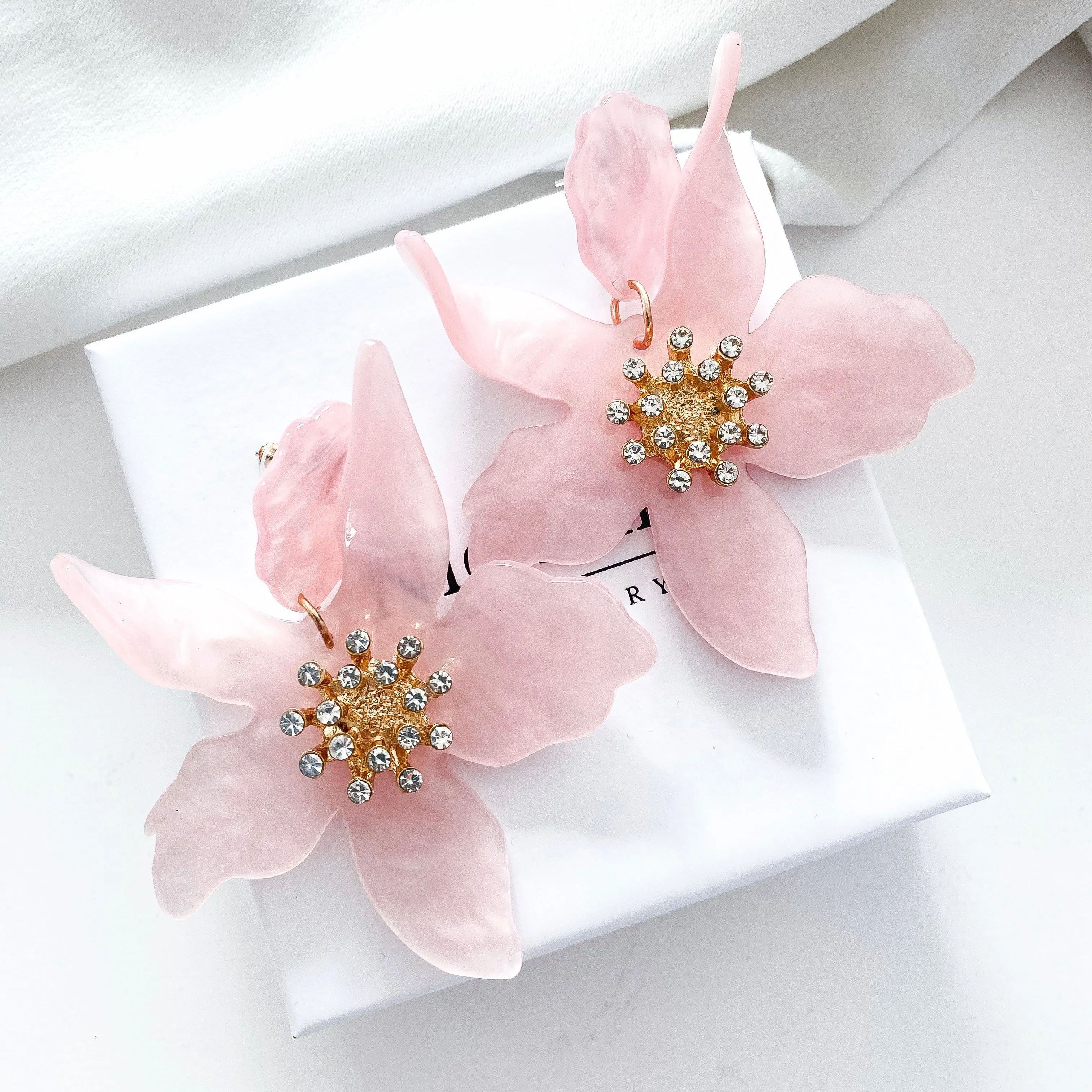 Romantic Pink Flower earrings