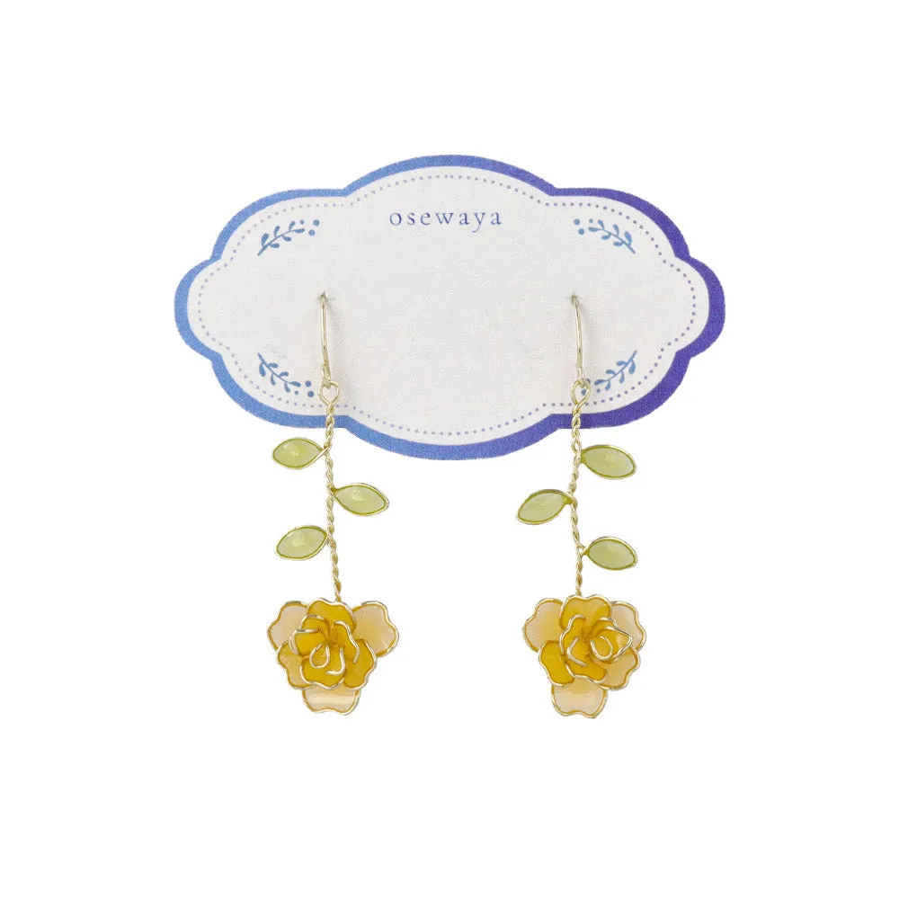 Rose Vine Dangle Earrings