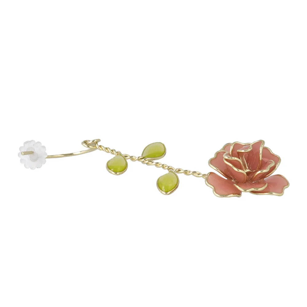 Rose Vine Dangle Earrings